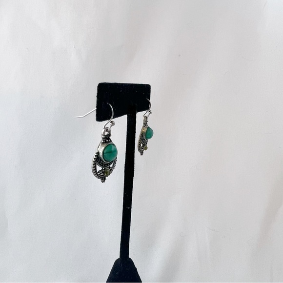 Boho Faux Turquoise Earrings - Picture 4 of 8